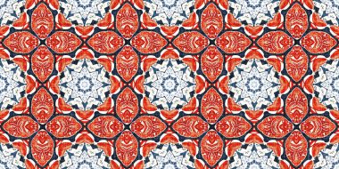  Nantucket tarzı dekoratif tasarımlı erkeksi moda süsleme afişi. Bitmek bilmeyen tekrarlanabilir kaset. Retro mavi desen çarpışma geometrik bandana kenarı. 