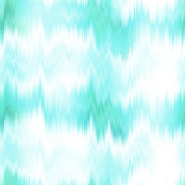  Aquarelle effect boho fashion fabric for coastal nautical stripe wallpaper background. Stripe with blurry gradient tileable swatch. Washed teal wavy ikat seamless pattern.