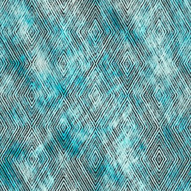  Modern rustik nantucket, denizcilik tarzında kumaş tekstil etkisine zarar vermiştir. Kravat boyası, ev dekoru, geometrik tasarım. Ege Teal yeşili grunge çamaşır izi deseni..