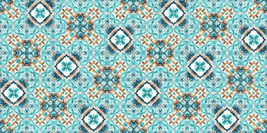  Modern nantucket summer printed edging time fabric. Banner ribbon in seamless repeat.Teal beach house border in coastal style patchwork pattern.