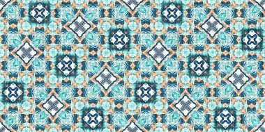  Modern nantucket summer printed edging time fabric. Banner ribbon in seamless repeat.Teal beach house border in coastal style patchwork pattern.