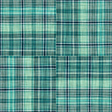  Seamless sailor flannel textile gingham repeat swatch.Teal rustic coastal beach house check fabric tile.