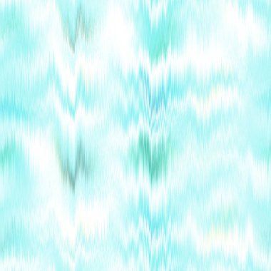  Aquarelle effect boho fashion fabric for coastal nautical stripe wallpaper background. Stripe with blurry gradient tileable swatch. Washed teal wavy ikat seamless pattern.