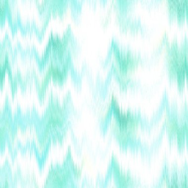  Aquarelle effect boho fashion fabric for coastal nautical stripe wallpaper background. Stripe with blurry gradient tileable swatch. Washed teal wavy ikat seamless pattern.