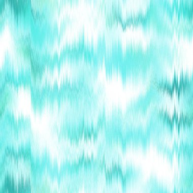  Aquarelle effect boho fashion fabric for coastal nautical stripe wallpaper background. Stripe with blurry gradient tileable swatch. Washed teal wavy ikat seamless pattern.