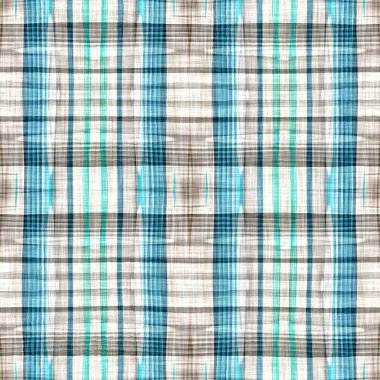  Seamless sailor flannel textile gingham repeat swatch.Teal rustic coastal beach house check fabric tile.