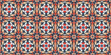  Nantucket tarzı dekoratif tasarımlı erkeksi moda süsleme afişi. Bitmek bilmeyen tekrarlanabilir kaset. Retro mavi desen çarpışma geometrik bandana kenarı. 