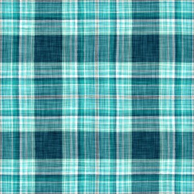  Seamless sailor flannel textile gingham repeat swatch.Teal rustic coastal beach house check fabric tile.