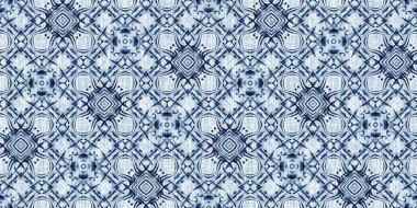 Yıkanmış geometrik çukur boyalı bulanık efekt kenarı. Denizcilik ve deniz mavisi, maskülen, keten desenli sonsuz bant arka plan. İndigo boyası, yıkama, deniz mavisi, dikişsiz sınır deseni.. 