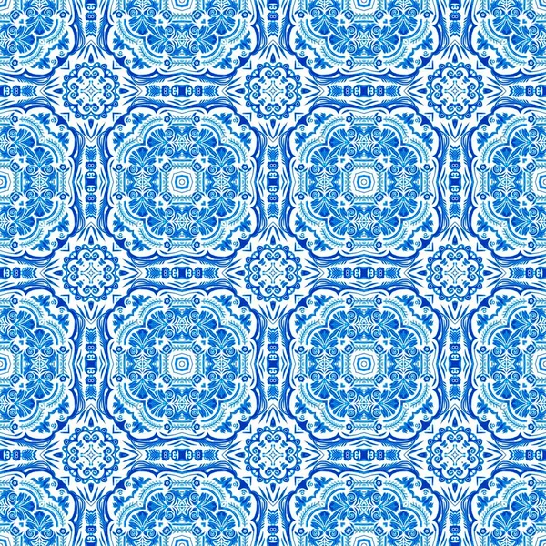 Sem Emenda Costeira Geométrica Efeito Mosaico Floral Ornamental Arabesco Todo — Fotografia de Stock