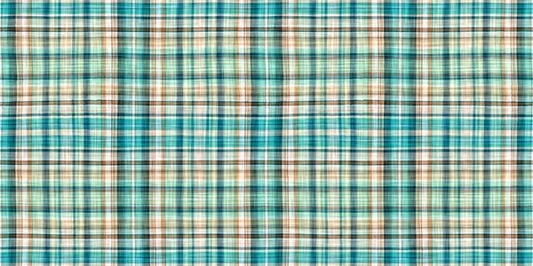 Seamless Sailor Flannel Edging Trim Textile Gingham Rustic Banner Ribbon — Stock Fotó