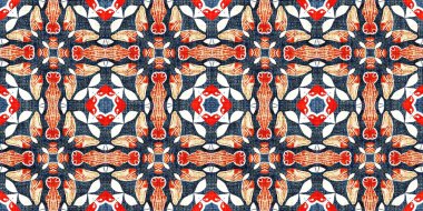  Nantucket tarzı dekoratif tasarımlı erkeksi moda süsleme afişi. Bitmek bilmeyen tekrarlanabilir kaset. Retro mavi desen çarpışma geometrik bandana kenarı. 