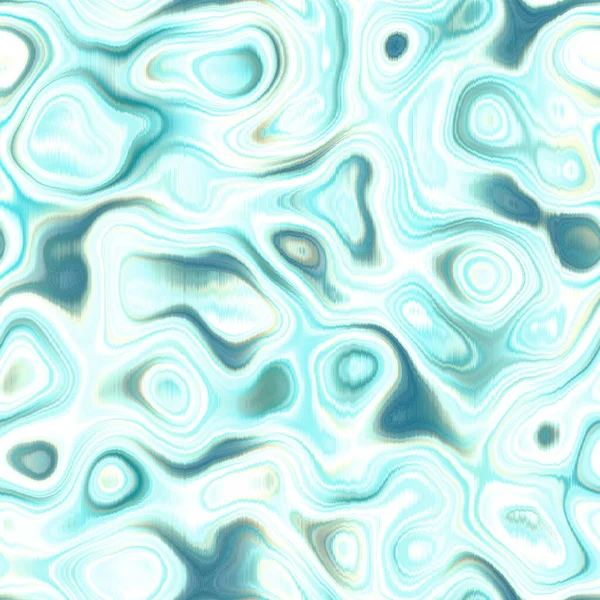 Washed Teal Wavy Blur Melange Seamless Pattern Aquarelle Effect Boho — Stock Fotó