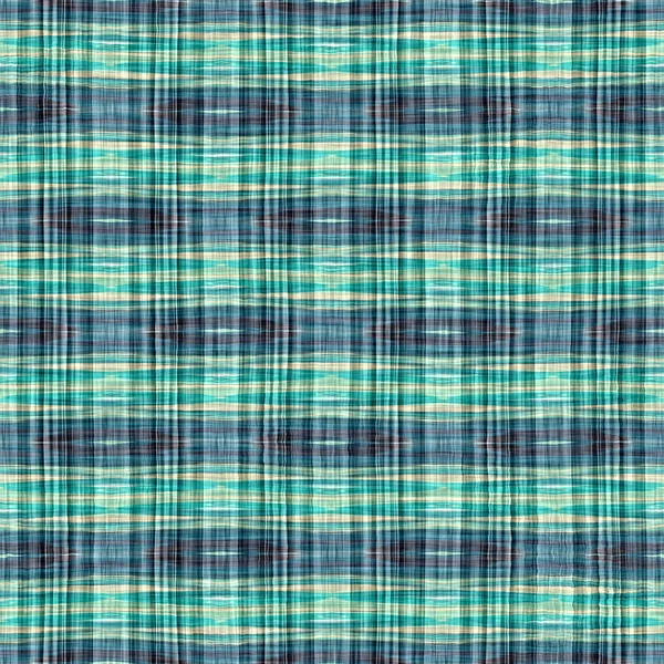 Seamless Sailor Flannel Textile Gingham Repeat Swatch Teal Rustic Coastal — Stockfoto