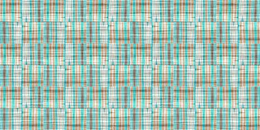  Seamless sailor flannel edging trim textile. Gingham blur rustic banner ribbon endless tape. Teal rustic coastal beach house border check fabric tile.