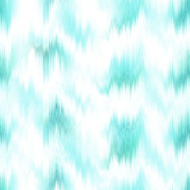 Aquarelle effect boho fashion fabric for coastal nautical stripe wallpaper background. Stripe with blurry gradient tileable swatch. Washed teal wavy ikat seamless pattern.