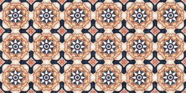  Nantucket tarzı dekoratif tasarımlı erkeksi moda süsleme afişi. Bitmek bilmeyen tekrarlanabilir kaset. Retro mavi desen çarpışma geometrik bandana kenarı. 