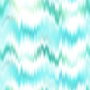  Aquarelle effect boho fashion fabric for coastal nautical stripe wallpaper background. Stripe with blurry gradient tileable swatch. Washed teal wavy ikat seamless pattern.
