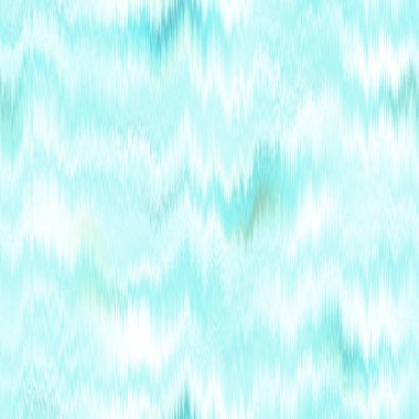  Aquarelle effect boho fashion fabric for coastal nautical stripe wallpaper background. Stripe with blurry gradient tileable swatch. Washed teal wavy ikat seamless pattern.