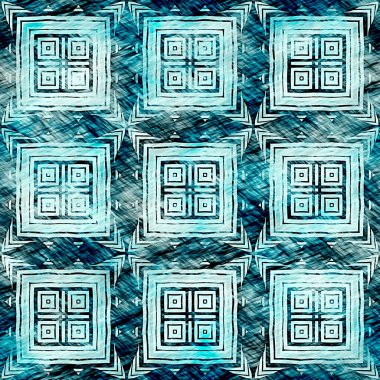  Modern rustik nantucket, denizcilik tarzında kumaş tekstil etkisine zarar vermiştir. Kravat boyası, ev dekoru, geometrik tasarım. Ege Teal yeşili grunge çamaşır izi deseni..