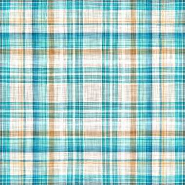  Seamless sailor flannel textile gingham repeat swatch.Teal rustic coastal beach house check fabric tile.