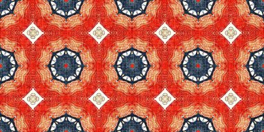  Nantucket tarzı dekoratif tasarımlı erkeksi moda süsleme afişi. Bitmek bilmeyen tekrarlanabilir kaset. Retro mavi desen çarpışma geometrik bandana kenarı. 