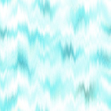  Aquarelle effect boho fashion fabric for coastal nautical stripe wallpaper background. Stripe with blurry gradient tileable swatch. Washed teal wavy ikat seamless pattern.