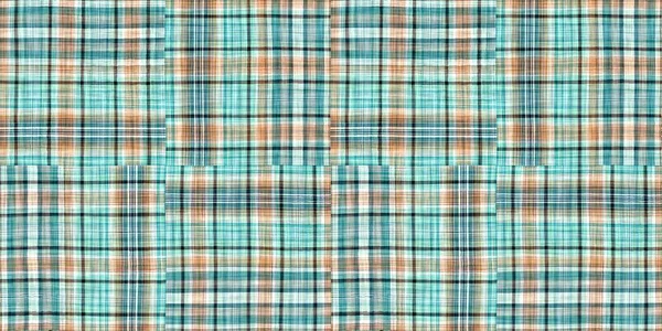 Seamless Sailor Flannel Edging Trim Textile Gingham Rustic Banner Ribbon — Stock Photo, Image