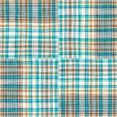  Seamless sailor flannel textile gingham repeat swatch.Teal rustic coastal beach house check fabric tile.