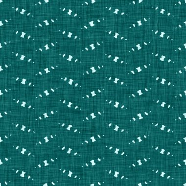  Rustic marine beach house style home decor textile background. Faded blur irregular shape linen cloth fabric effect.Coastal living teal broken dyed washed mottled speckle seamless pattern.