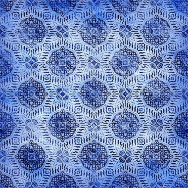  Modern rustik nantucket, denizcilik tarzında kumaş tekstil etkisine zarar vermiştir. Erkeksi kravat boyası ev deco moda geometrik tasarım. İndigo mavisi grunge yıkama bezi deseni..