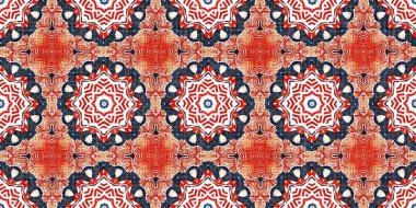  Nantucket tarzı dekoratif tasarımlı erkeksi moda süsleme afişi. Bitmek bilmeyen tekrarlanabilir kaset. Retro mavi desen çarpışma geometrik bandana kenarı. 