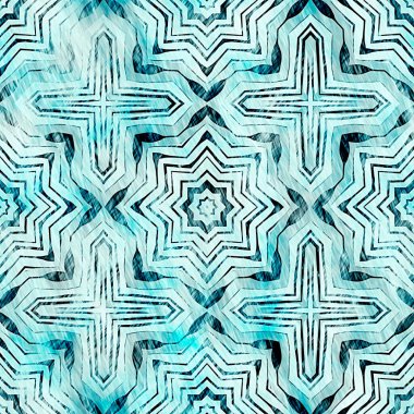  Modern rustik nantucket, denizcilik tarzında kumaş tekstil etkisine zarar vermiştir. Kravat boyası, ev dekoru, geometrik tasarım. Ege Teal yeşili grunge çamaşır izi deseni..