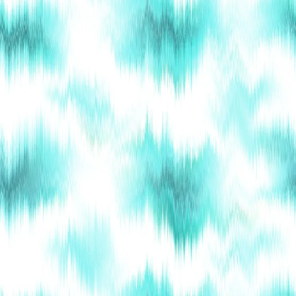  Aquarelle effect boho fashion fabric for coastal nautical stripe wallpaper background. Stripe with blurry gradient tileable swatch. Washed teal wavy ikat seamless pattern.