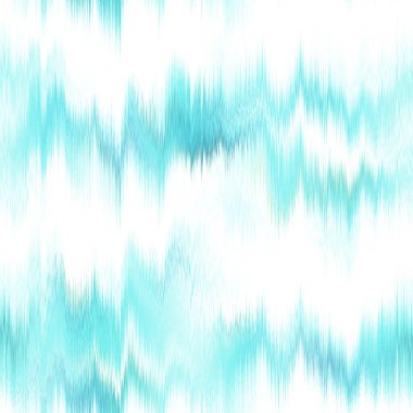  Aquarelle effect boho fashion fabric for coastal nautical stripe wallpaper background. Stripe with blurry gradient tileable swatch. Washed teal wavy ikat seamless pattern.