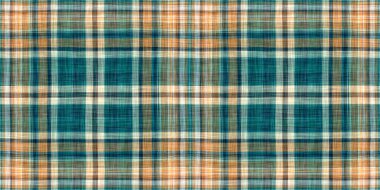  Seamless sailor flannel edging trim textile. Gingham rustic banner ribbon endless tape.Teal rustic coastal beach house border check fabric tile.