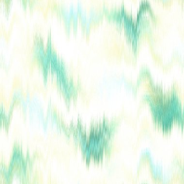 Aquarelle effect boho fashion fabric for coastal nautical stripe wallpaper background. Stripe with blurry gradient tileable swatch. Washed teal wavy ikat seamless pattern.