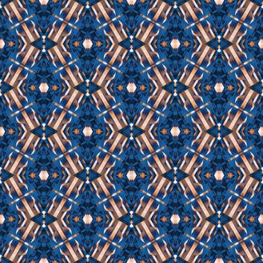  Seamless coastal blur painterly geometric mosaic effect. Patchwork blur masculine all over summer fashion damask repeat,Indigo Blue white watercolor batik azulejos tile background.