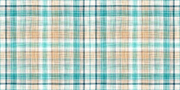 Seamless Sailor Flannel Edging Trim Textile Gingham Rustic Banner Ribbon — Stockfoto