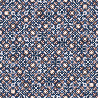  Seamless coastal blur painterly geometric mosaic effect. Patchwork blur masculine all over summer fashion damask repeat,Indigo Blue white watercolor batik azulejos tile background.