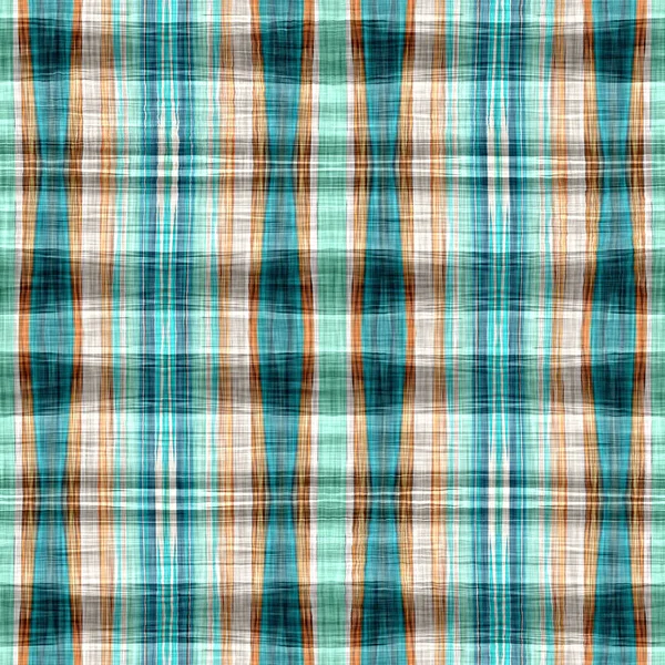 Seamless Sailor Flannel Textile Gingham Repeat Swatch Teal Rustic Coastal — Zdjęcie stockowe
