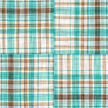  Seamless sailor flannel textile gingham repeat swatch.Teal rustic coastal beach house check fabric tile.