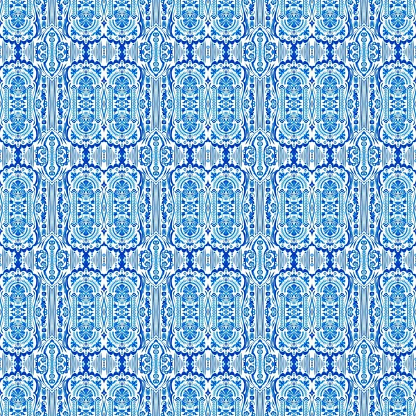 Effetto Mosaico Floreale Geometrico Costiero Senza Cuciture Arabesque Ornamentale Tutta — Foto Stock