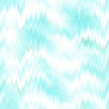  Aquarelle effect boho fashion fabric for coastal nautical stripe wallpaper background. Stripe with blurry gradient tileable swatch. Washed teal wavy ikat seamless pattern.