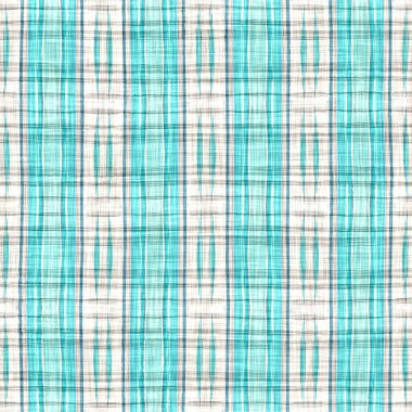  Seamless sailor flannel textile gingham repeat swatch.Teal rustic coastal beach house check fabric tile.