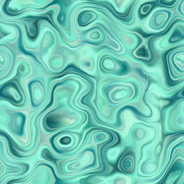 Washed Teal Wavy Blur Melange Seamless Pattern Aquarelle Effect Boho — Stok fotoğraf