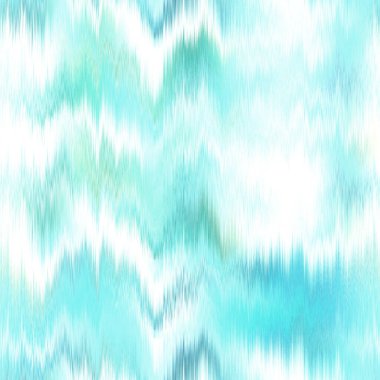  Aquarelle effect boho fashion fabric for coastal nautical stripe wallpaper background. Stripe with blurry gradient tileable swatch. Washed teal wavy ikat seamless pattern.