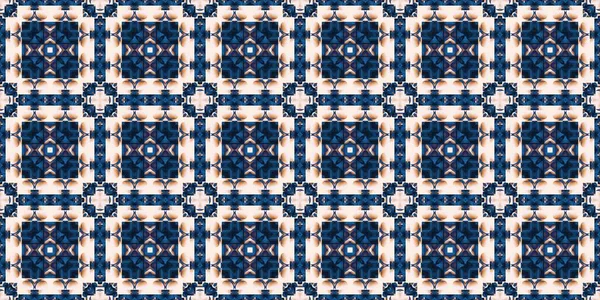 Бесшовный Прибрежный Геометрический Цветочный Мозаичный Флаг Орнаментальный Размытый Арабеск Летней — стоковое фото