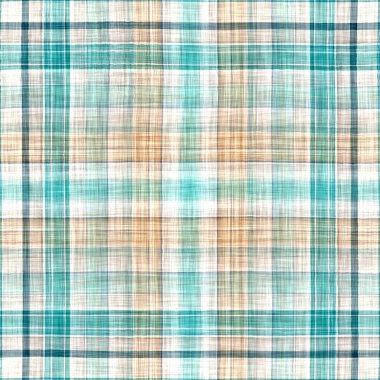  Seamless sailor flannel textile gingham repeat swatch.Teal rustic coastal beach house check fabric tile.