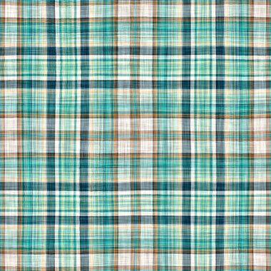  Seamless sailor flannel textile gingham repeat swatch.Teal rustic coastal beach house check fabric tile.